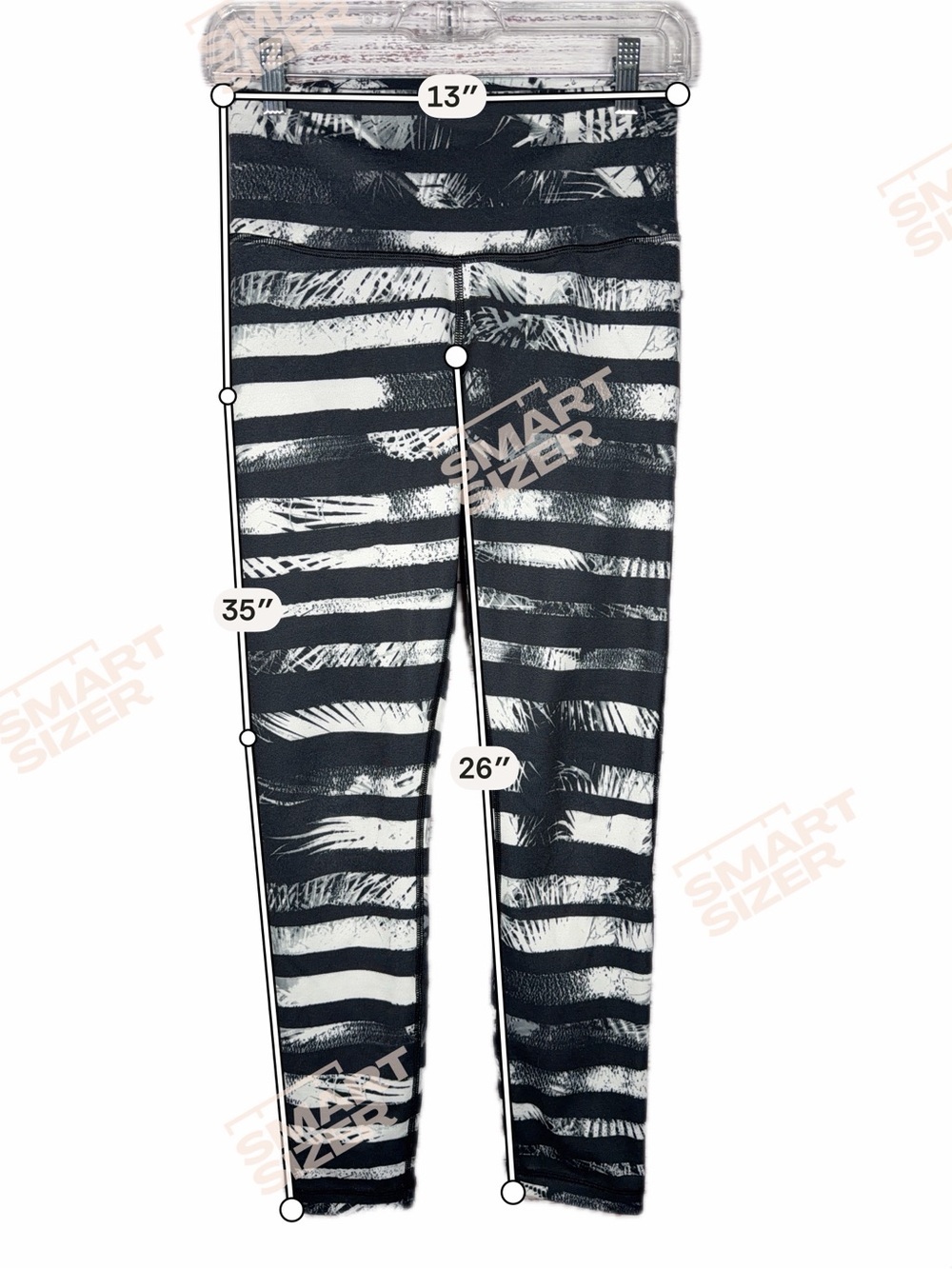 Lululemon Wunder Under Shady Palm Leggings Size 6 Black White Yoga Pants - Picture 7 of 7